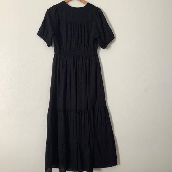 Elan Black Maxi S/S Button Front Dress Size S - Picture 3 of 8